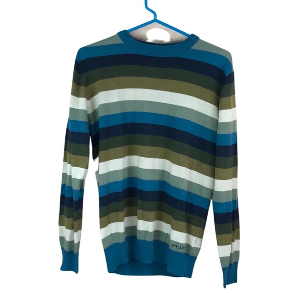 Matix | Marc Johnson Signature Colorful Striped Sweater Men’s Size Small - Picture 3 of 5